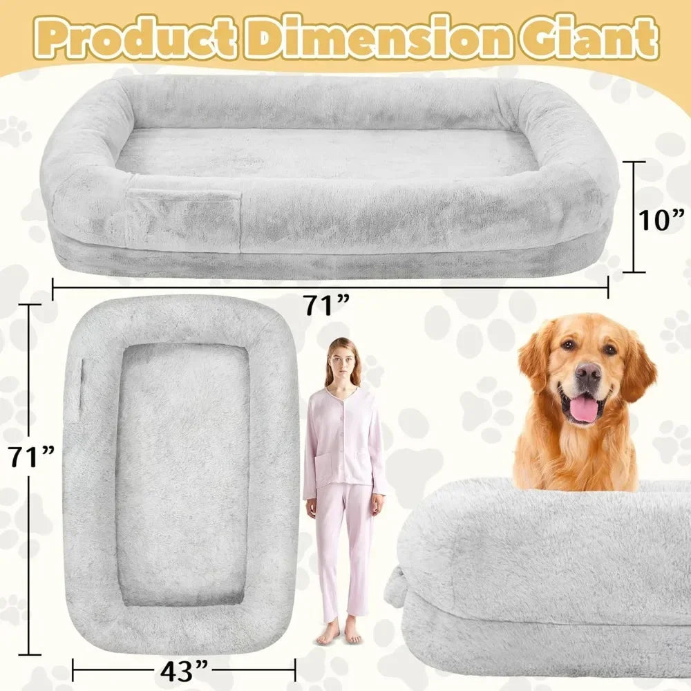 MyFurTime™  Human-Size Snuggle Dog  Bed
