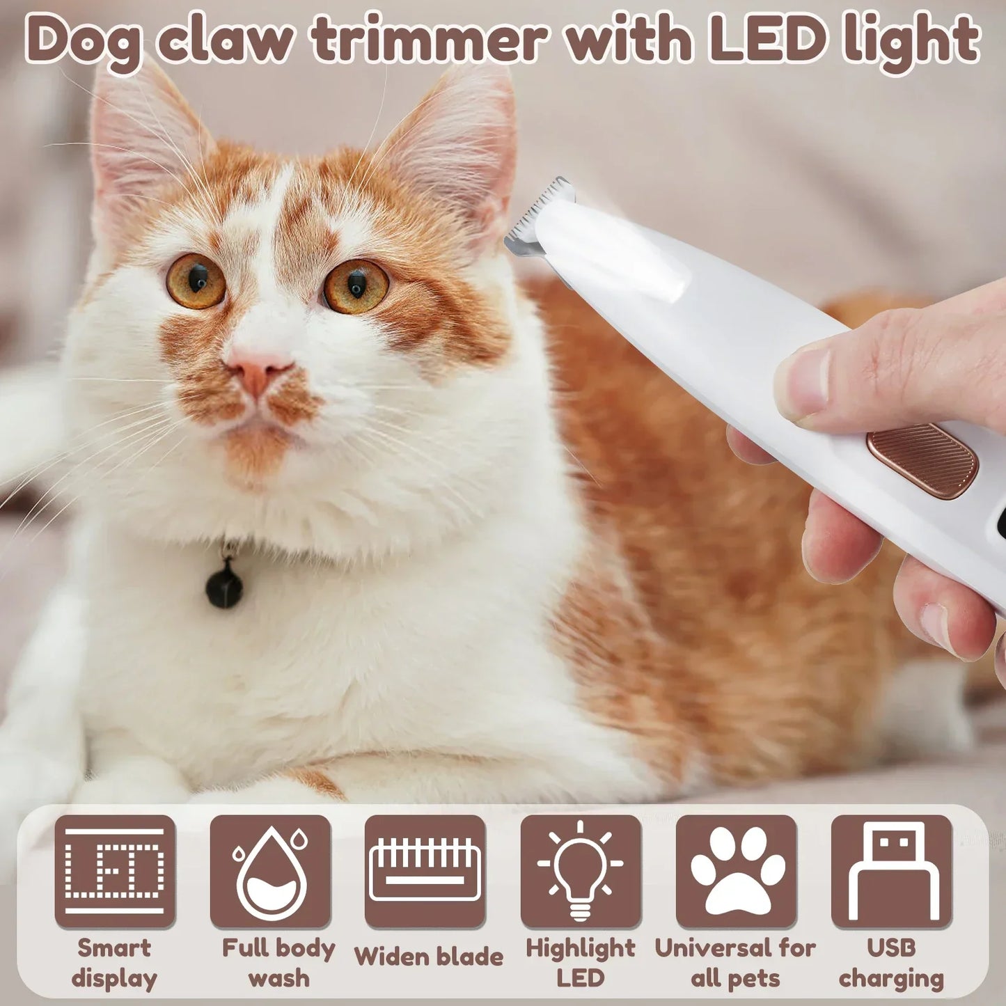New Waterproof Pet  Hair Trimmer